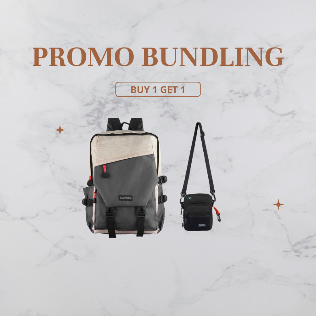 Cavbec BUNDLING BUY 1 GET 1 Backpack Arche Free Slingbag Teco