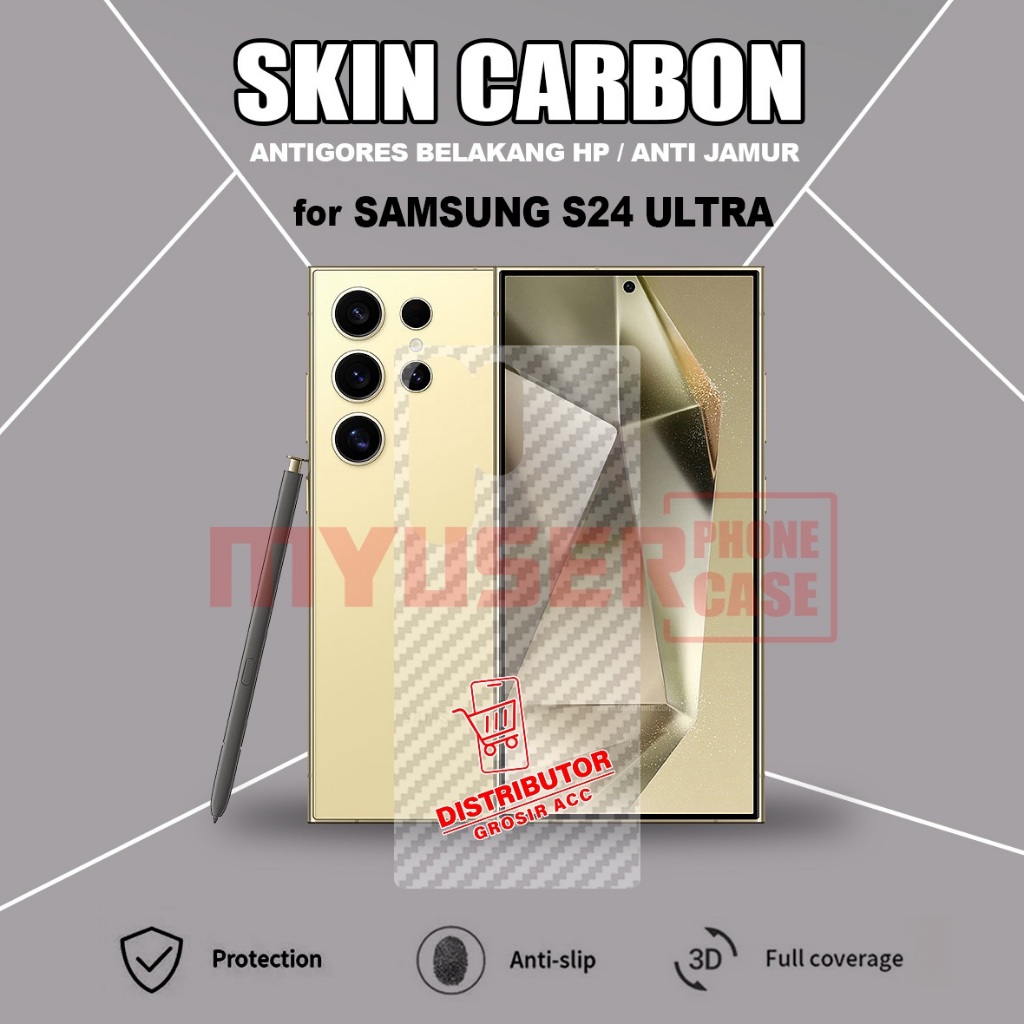 SAMSUNG S24 ULTRA SAMSUNG S26 SAMSUNG S26 PLUS SAMSUNG S26 ULTRA SKIN CARBON TRANSPARENT ANTI-SCRATC
