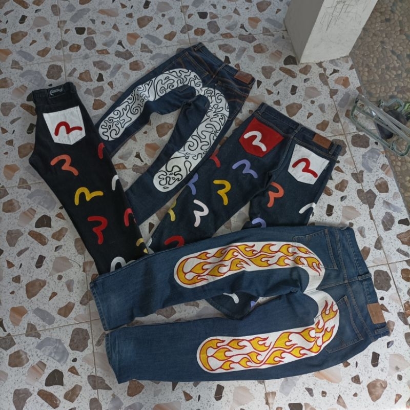 EVISU กางเกงยีนส์อีโว