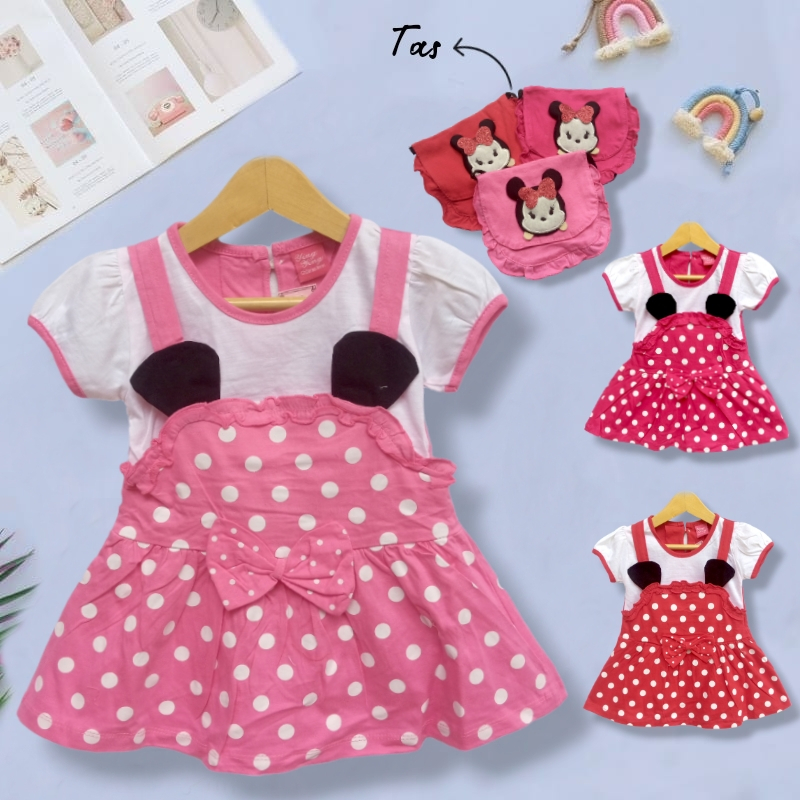 MERAH KATUN 23760- BABY GIRLS DRESS CUTE BABY ใหม่ BORN KIDS DRESS เสื้อผ้าเด็กผู้หญิง 0 ถึง 6 MONTH