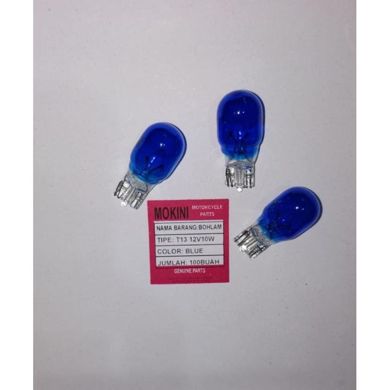 หลอดไฟ T13 สีน้ําเงิน 1 หลอด t13 12v 10w หลอดไฟเลี้ยว