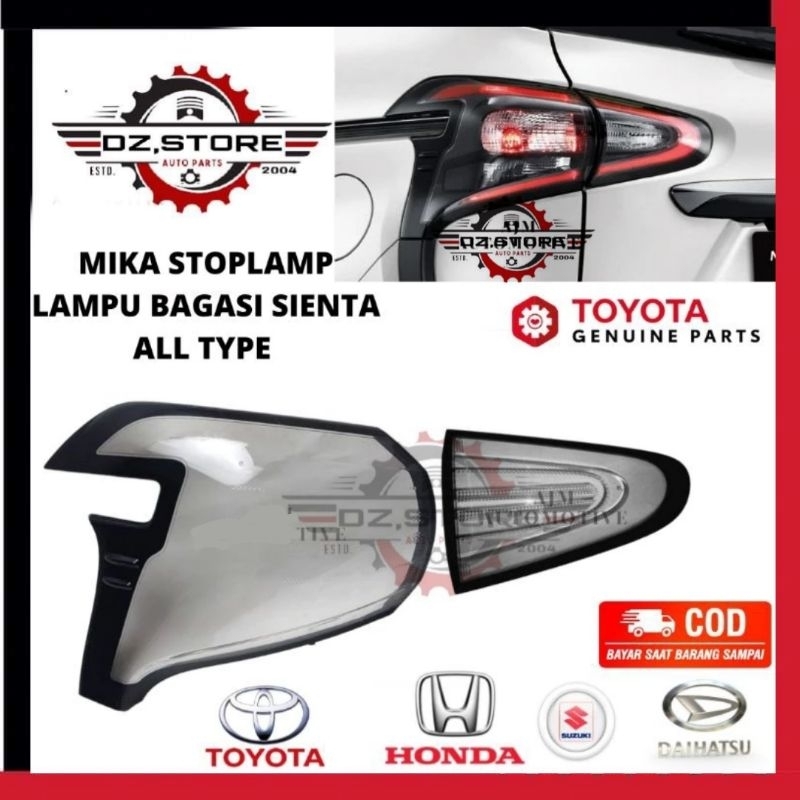 Mika Stoplamp ไฟท้าย Sienta All Type QGVIE Original Mika Glass กระเป๋าเดินทาง Stoplamp Sienta รถ