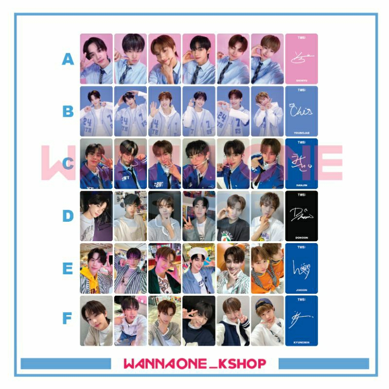 Photocard TWS DCC nailu dohoon youngjae jihoon hanjin kyungmin