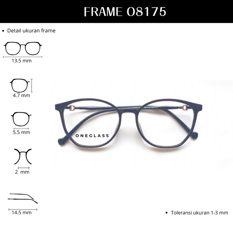 ซื ้ อ 1 ฟรี 1 เลนส ์ ลบ 1, Plus, กระบอก - O8175 กรอบแว ่ นตา Unisex