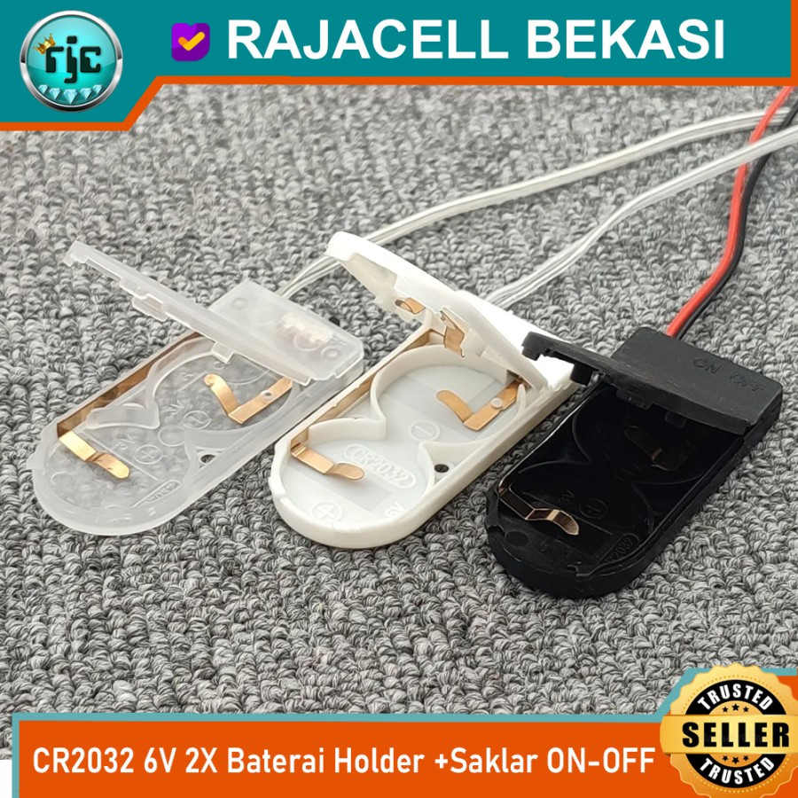 ที่วางแบตเตอรี่ 2X CR2032 6V Battery Case ที่วางแบตเตอรี่ + สวิตช์เปิดปิด