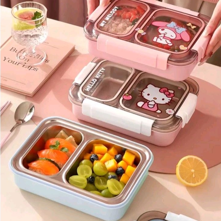 ORIGINAL SANRIO LUNCH CONTAINER / MELODY STAINLESS STEEL LUNCH BOX / CINNAMOROLL LUNCH BOX / HELLO K