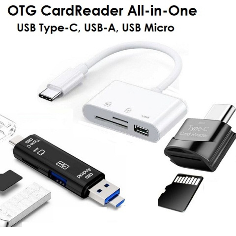 เครื่องอ่านการ์ด OTG ทําให้หน่วยความจํา MicroSD SDCard Hp กล้องวงจรปิดกลายเป็น Flashdisk