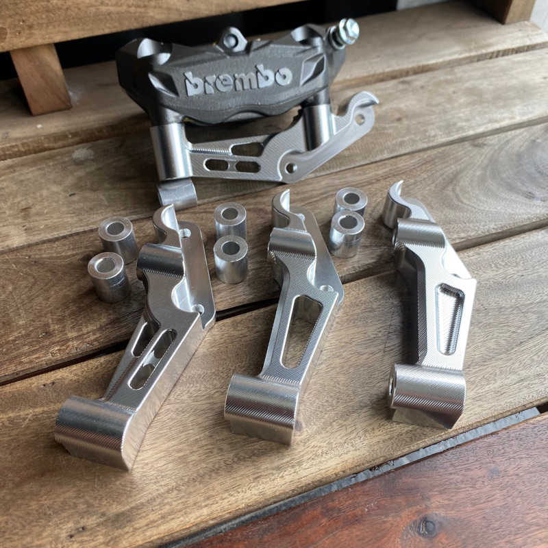 Nissin twin African / Brembo GP4 4 ลูกสูบโมโนบล็อกคาลิปเปอร์วงเล็บนําเข้า Pnp Ninja r rr disc 300 32
