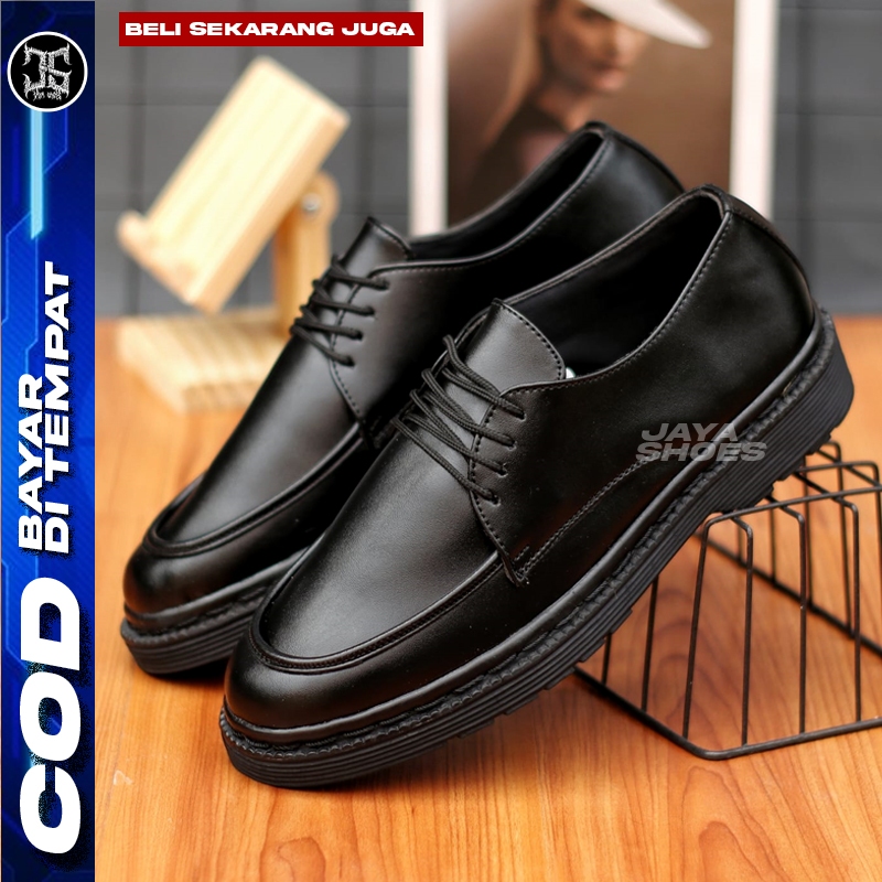 Porter Docmart รองเท้าทํางานลําลองสีดําอย่างเป็นทางการของผู้ชาย