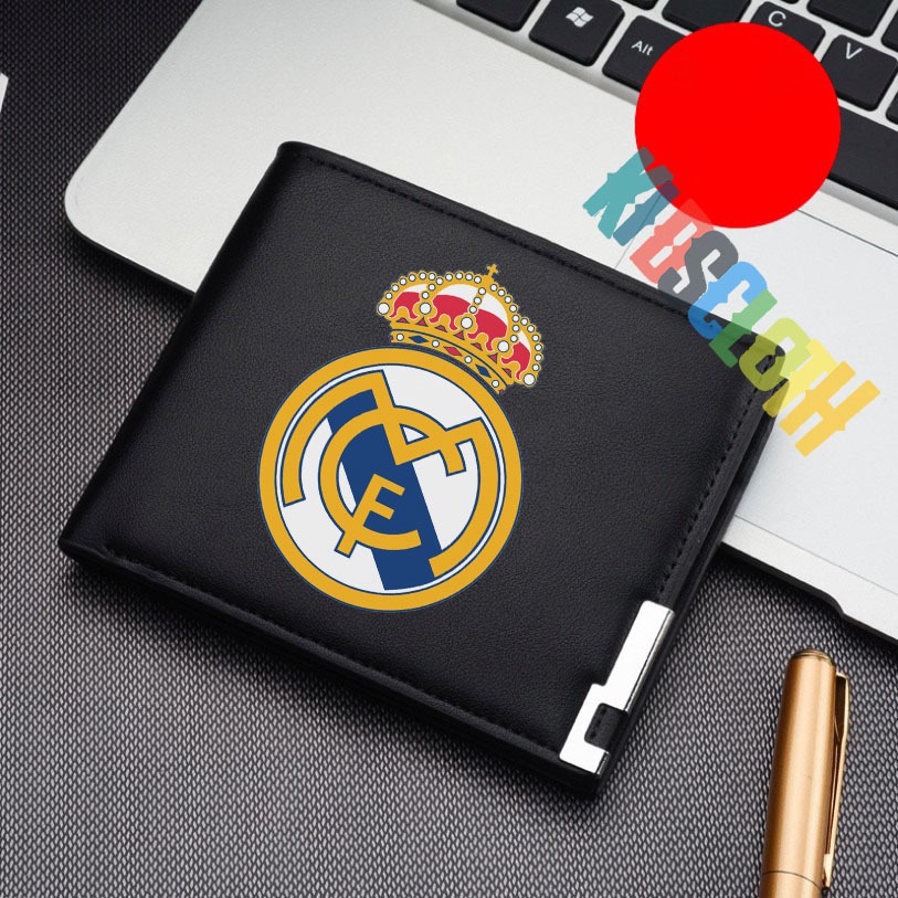 กระเป๋าสตางค์พับสําหรับผู้ชาย& 39; พร้อม REALMADRID/ARSENAL/BARCELONA/BAYERN MUNCEN/LIVERPOOL CUSTOM MEN& 39;S WALLET