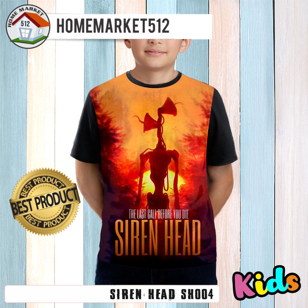 เสื้อยืด พิมพ์ลาย SIREN HEAD SH004 สําหรับเด็กผู้ชาย และเด็กผู้หญิง | Homemarket512