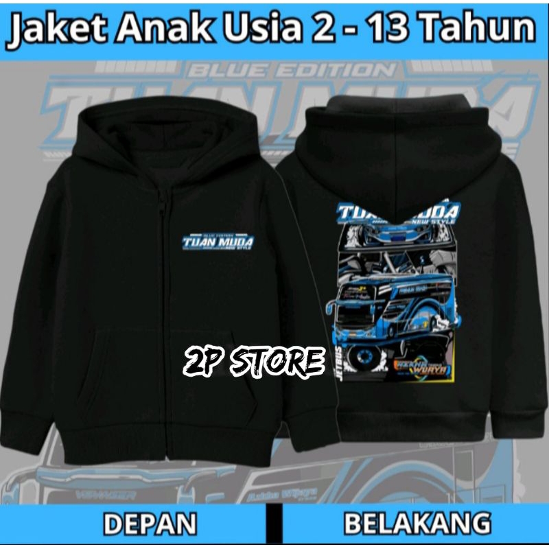 เสื้อแจ็คเก็ตมีฮู้ดซิปสําหรับเด็ก BUS MAN MUDA อายุ 2 3 4 5 6 7 8 9 10 11 12 13 ปี/ล่าสุดเสื้อแจ็คเก