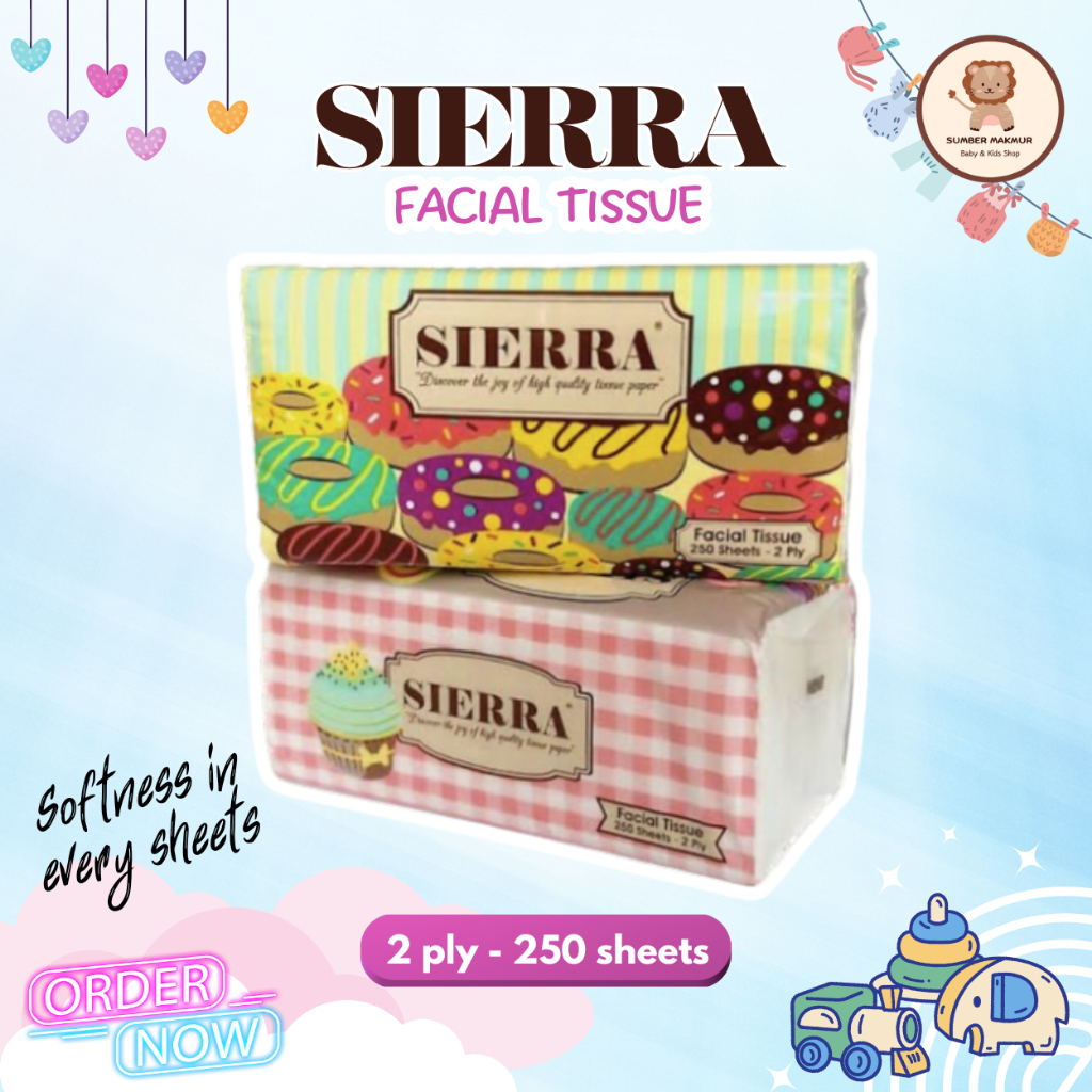 SIERRA FACIAL TISSUE 250 แผ่น / 2 ชั้น FACIAL TISSUE / DRY TISSUE