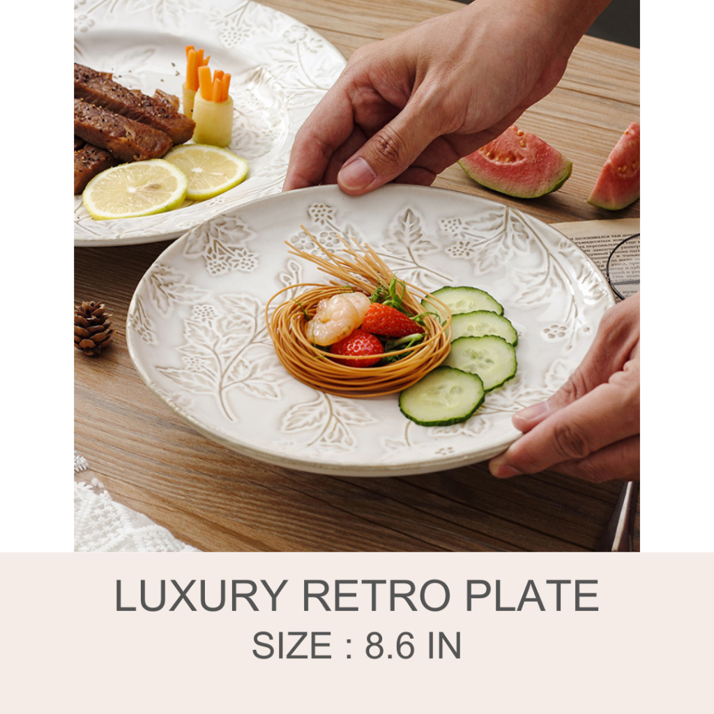Luxury Retro Plate 8.6 in / retro Plate