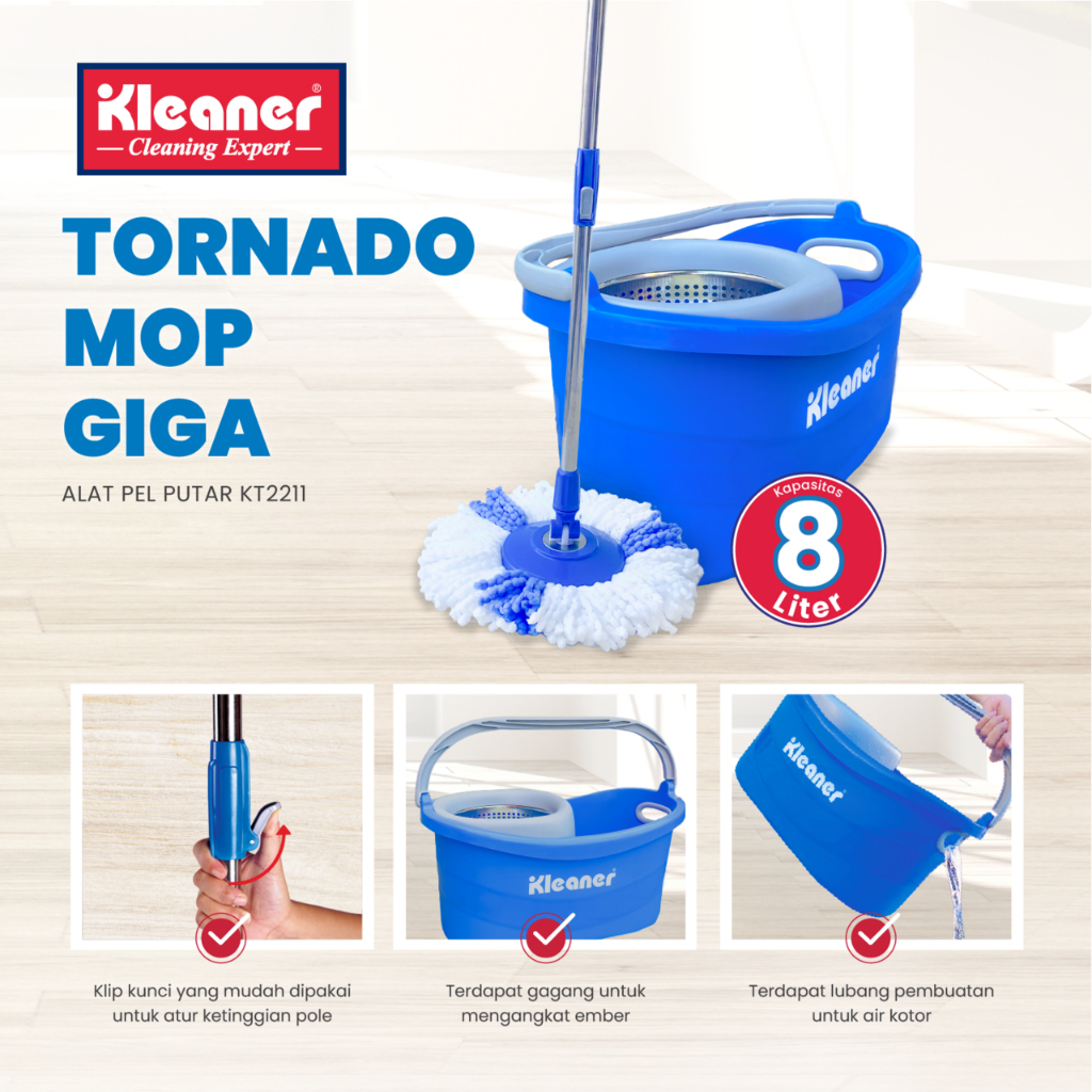 Kleaner Spin Mop Floor Cleaner - Tornado Mop Giga / Spin Mop Giga
