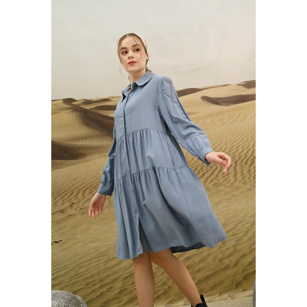 EID4 Meriwa ชุดเดรสคอปกกลม