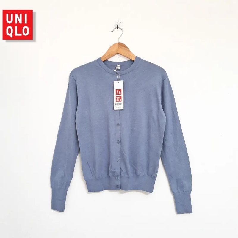Uniqlo Basic Cardigan O Neck Denim (CODE: L1- 13)
