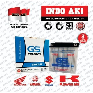 Aki Motor Yamaha Mio Sporty GM5 GM5Z 3B GM5Z3B Gold Star Accu Basah Low Maintenance Premium Kit (GM5Z)