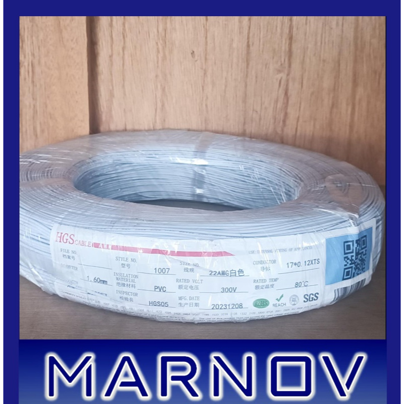 AWG 22 สีขาว AWG22 สายไฟเบอร์ดีบุกสีเงิน