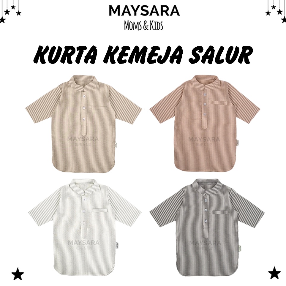 Kemeja เสื้อเชิ้ต Kurta ยอดนิยม สําหรับเด็กผู้ชาย Maysara