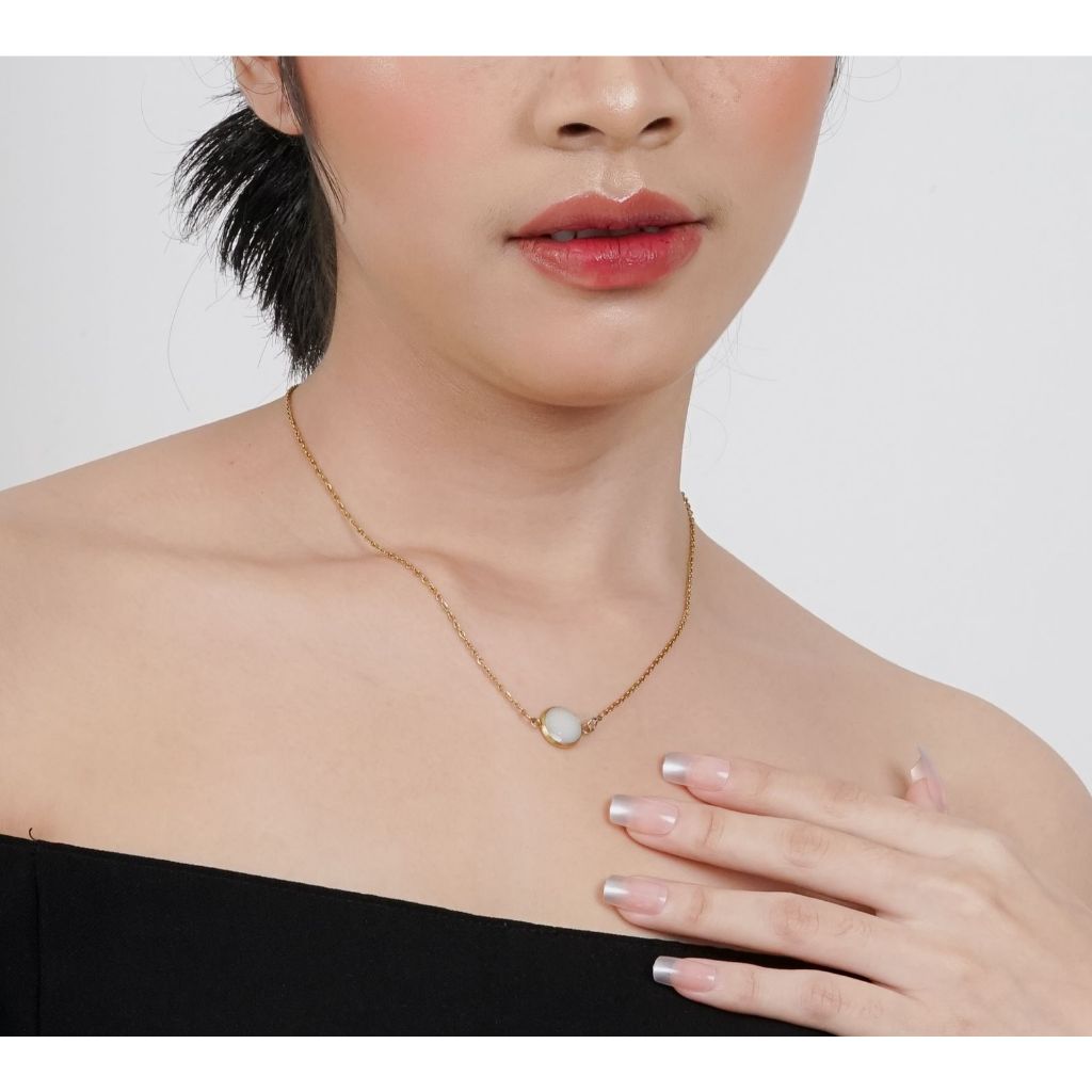 Keepsake DNA สร้อยคอนมแม่สแตนเลสแบบกําหนดเองสร้อยคอเครื่องประดับนมไทเทเนียมสําหรับผู้หญิง