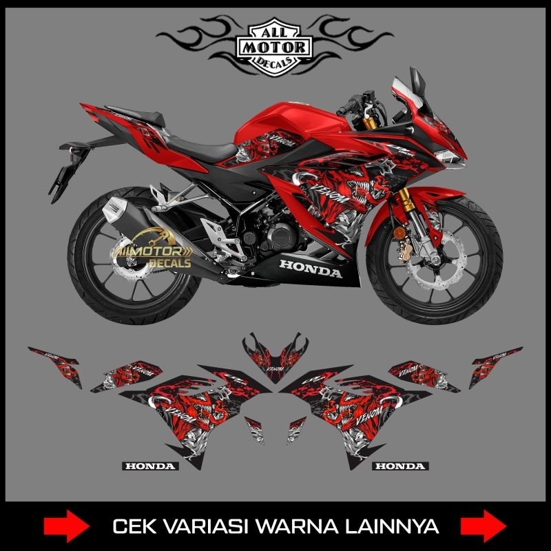 Striping สติกเกอร์ Cbr 150r ใหม่ K45r Livery Venom / Decal Honda cbr 150 r ปี 2021, 2022, 2023, 2024 / สติกเกอร์มอเตอร์ CBR150R ใหม่ / Custom Emblem Accessories cbr k45r