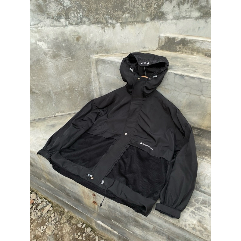 เสื้อแจ็คเก็ตธุรกิจสกปรก Alise Nylon Black ด้านใน 3 ชั้น