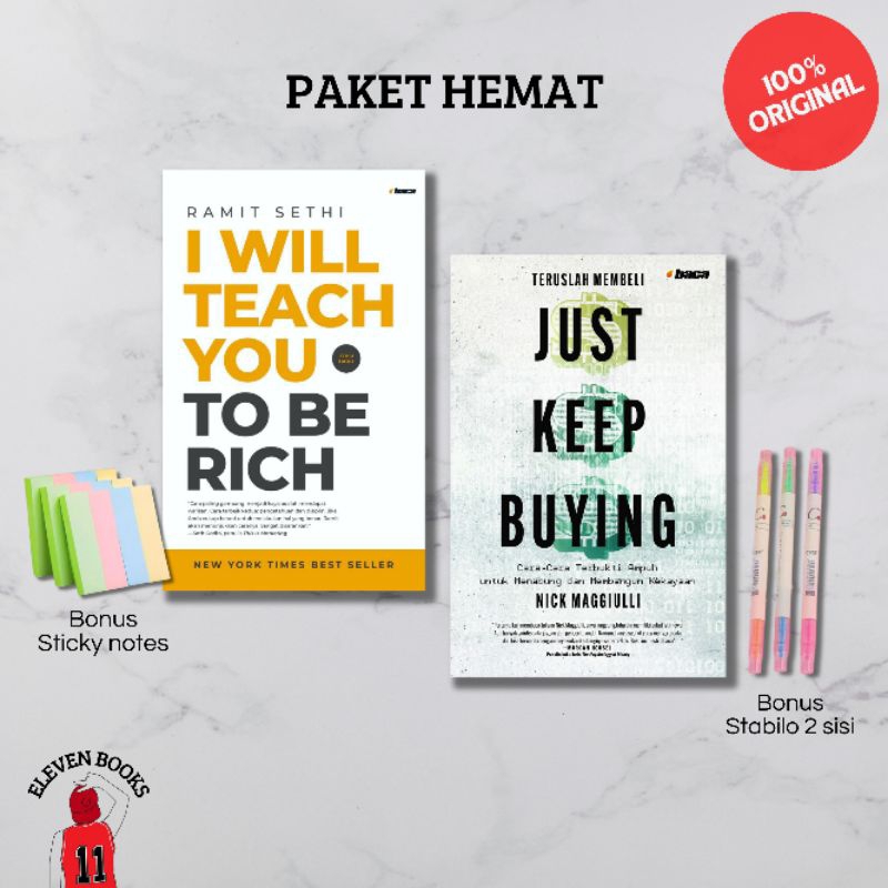 Original BOOK SAVINGS PACKAGE JUST KEEP BUYING & I WILL TEACH YOU TO BE RICH (อ่าน)