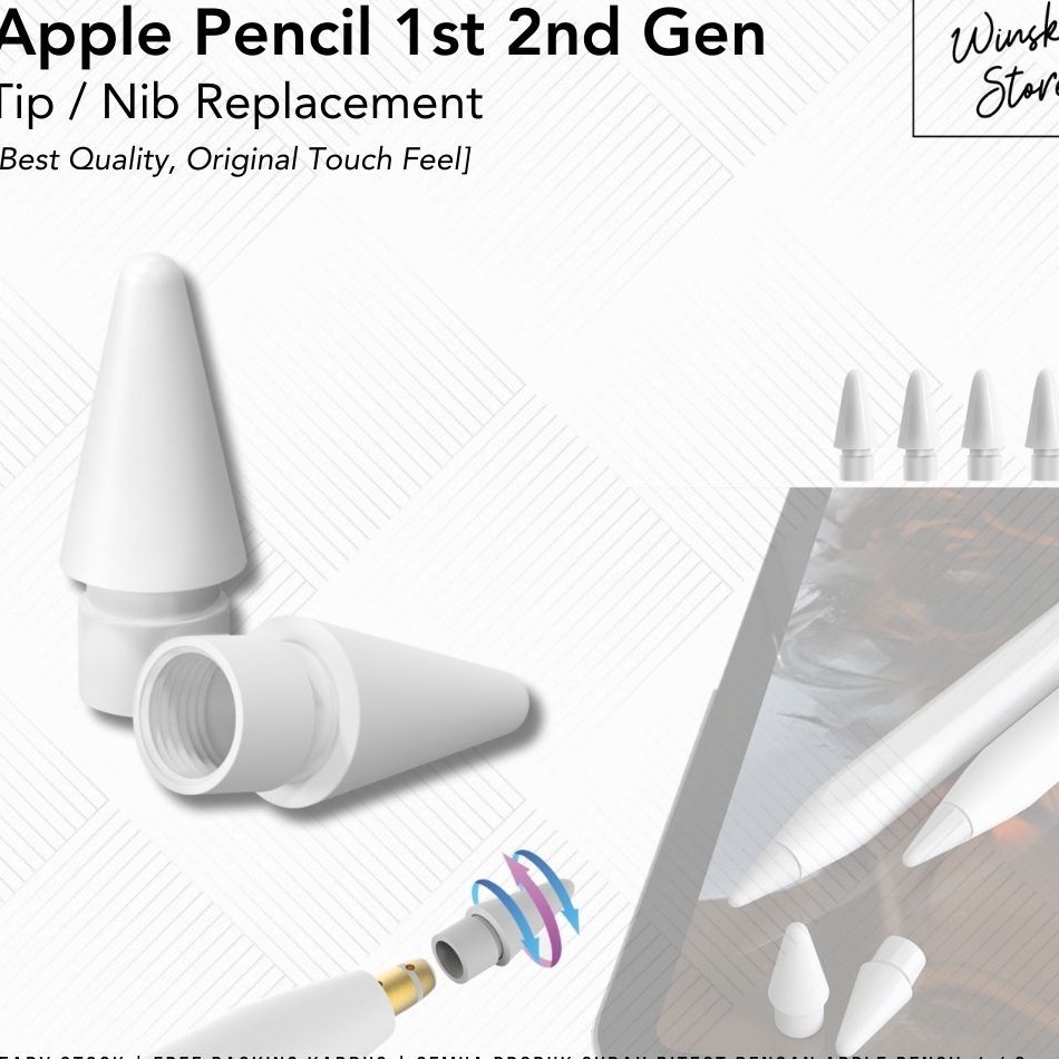 Zf ปลายดินสอ แบบเปลี่ยน สําหรับ Apple Pencil 1 1st gen 2nd gen