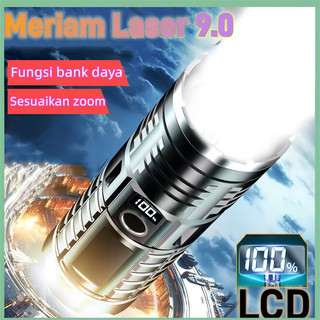 Senter isi ulang 916 terlaris baru 2024 dengan tampilan digital, masa pakai baterai super, kotak senter multi-kecepatan yang dapat disesuaikan, super tahan air, jarak jauh kilometer,Dapat digunakan sebagai bank daya
