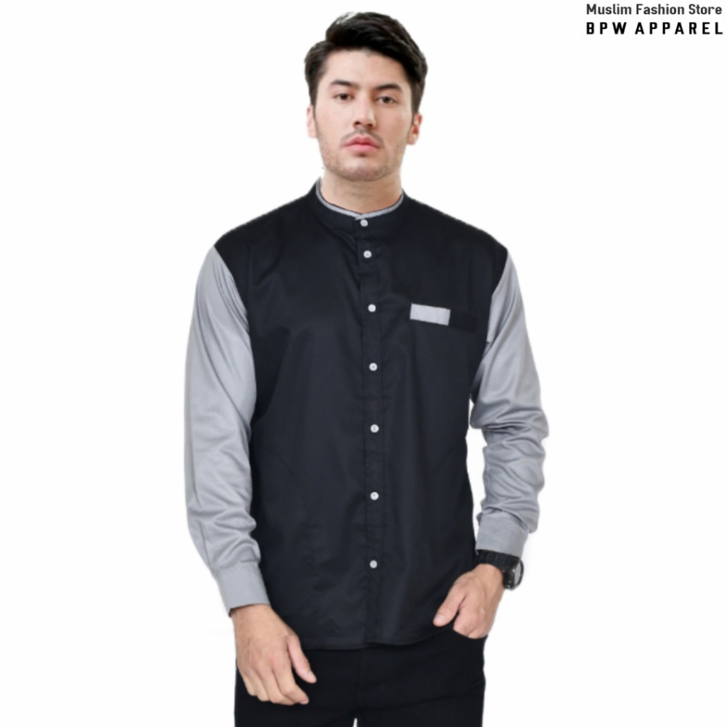 KEMEJA PREMIUM MATERIAL / Arhan Elrumi Long Sleeve Mens Koko Shirt, เสื้อมุสลิมผู้ชายล่าสุด, เสื้อ H