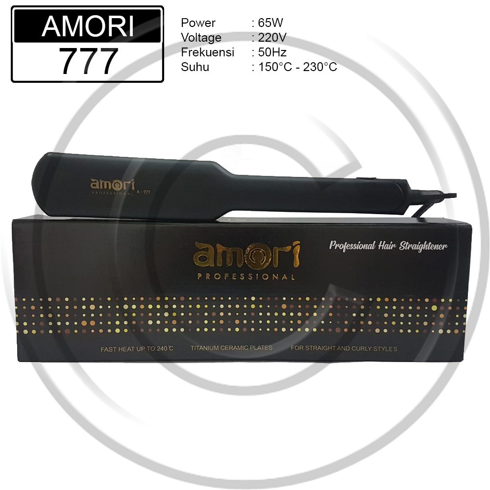 Amori / AMORI-777 / เครื่องหนีบผมแผ่นกว้างตรง