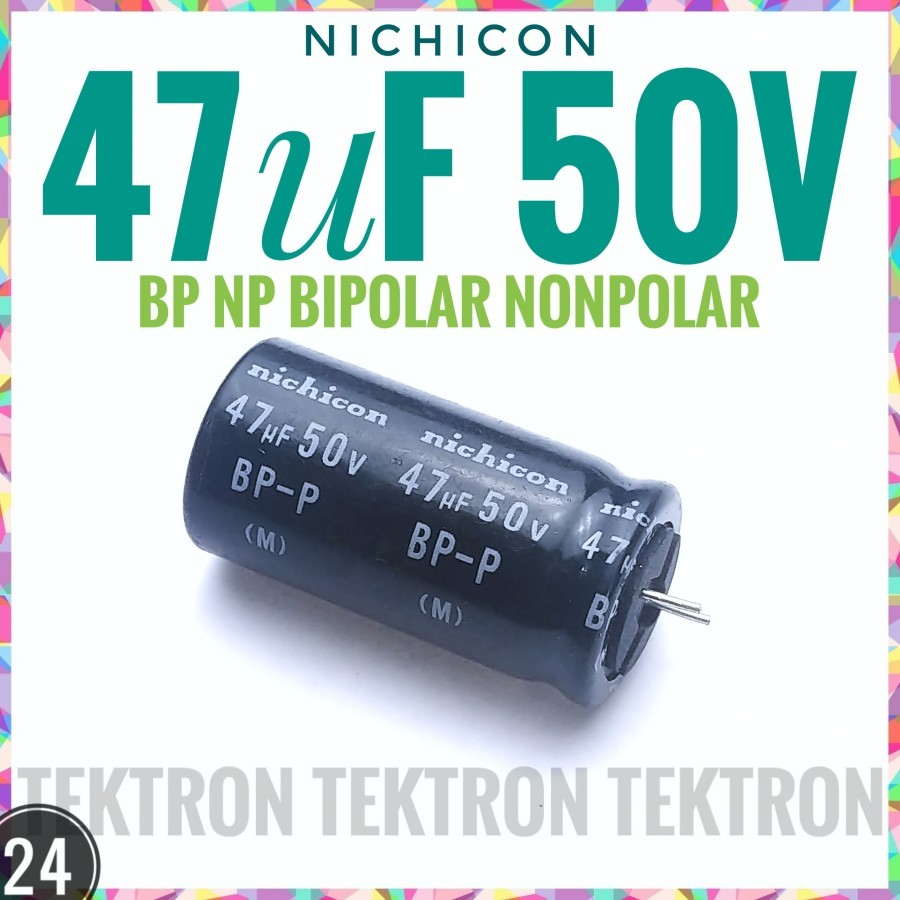 Nichicon 47uF 50V BP NP Bipolar Nonpolar 475 Audiophile Capacitor Elco