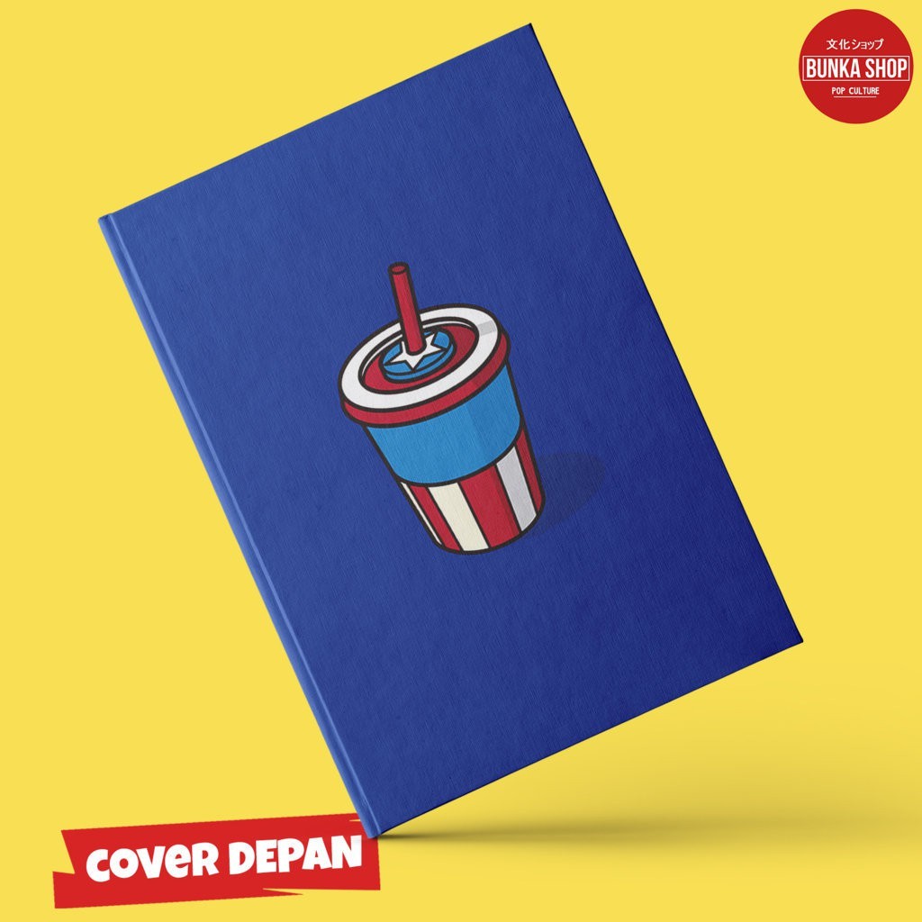 Pocket Note Marvel Avengers น่ารัก Hype กัปตันอเมริกาปกแข็ง A6 Notebook Notes Agenda Planner Journal