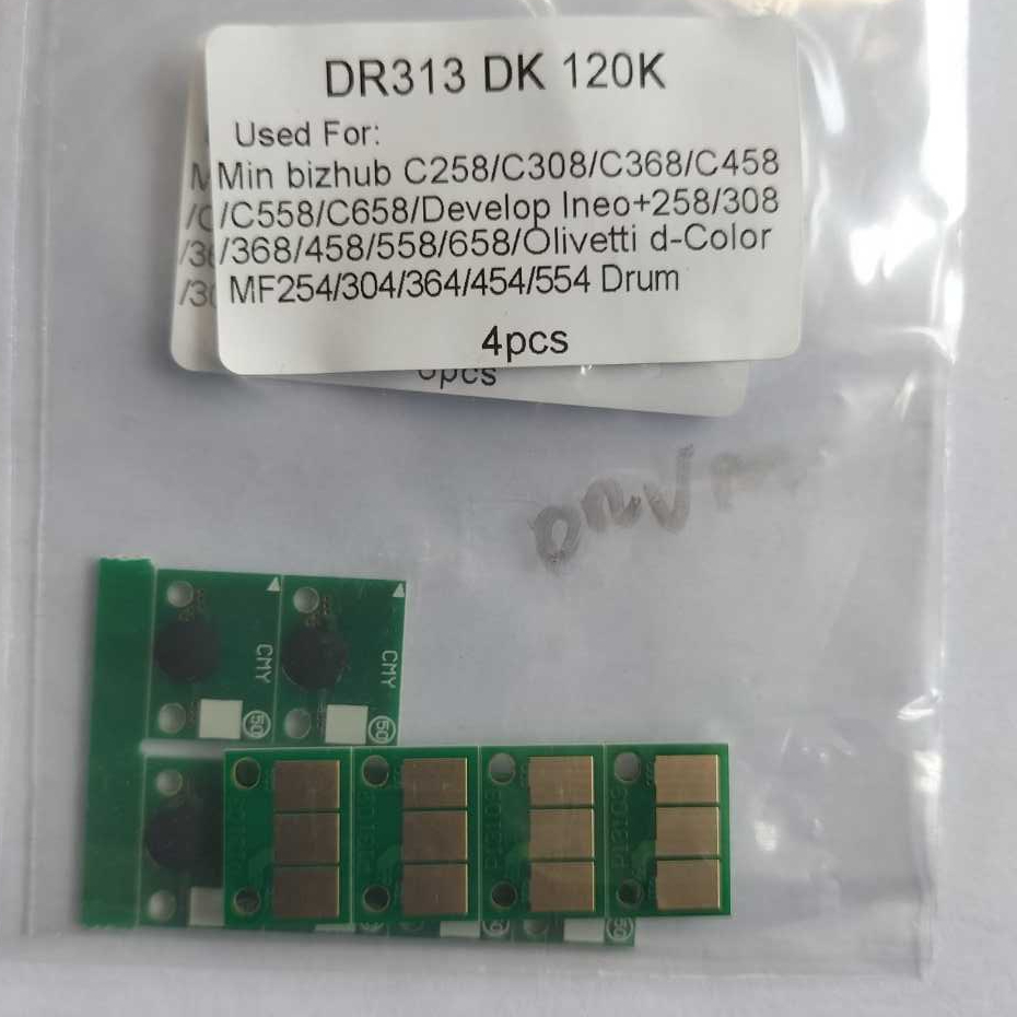 ชิปดรัม DR313 Konica Minolta Bizhub C258 C308 C368 C458 C558 C658 CMYK