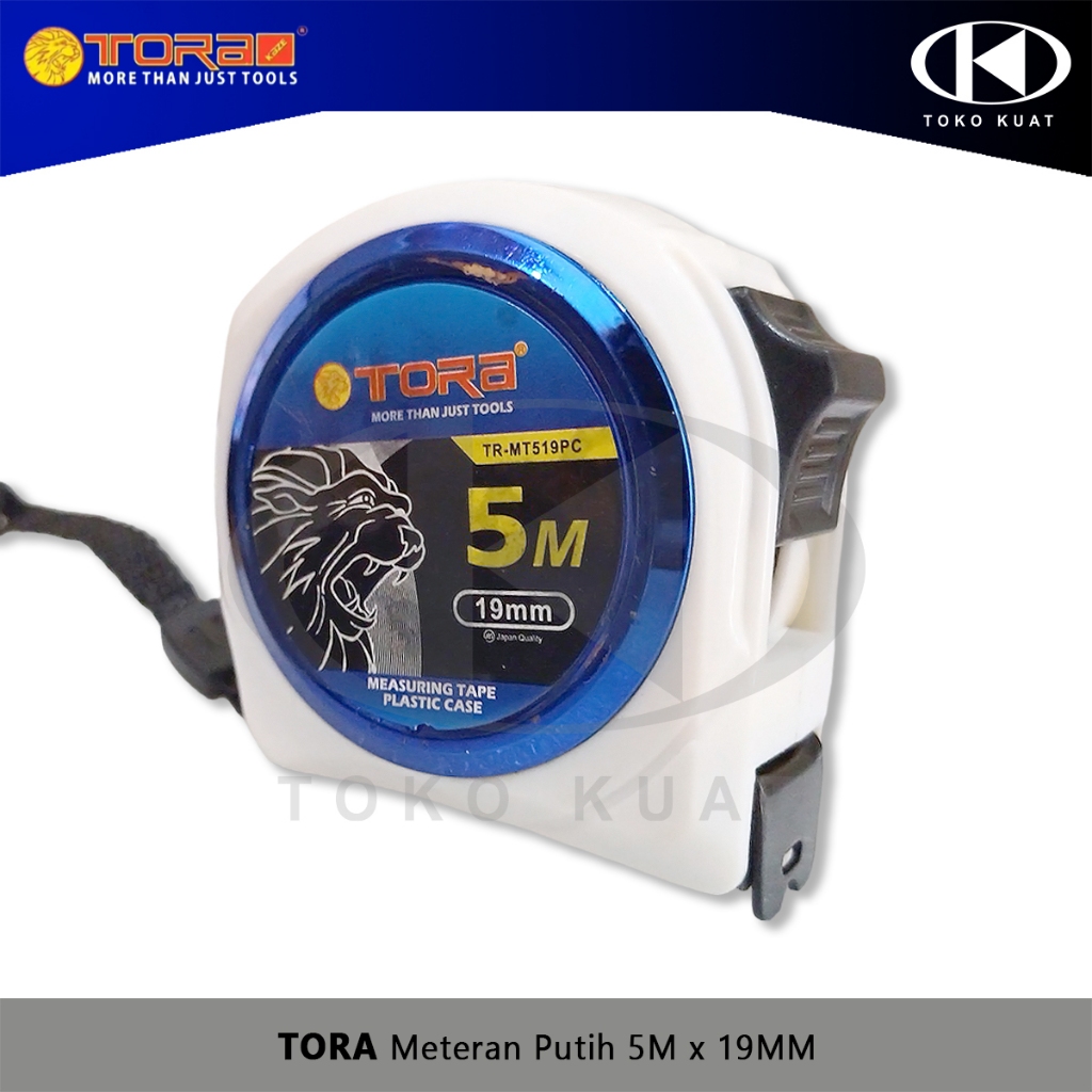 5M TORA เทปวัดม้วน 5 เมตรด้านเดียวสีขาว TR-MT519PC