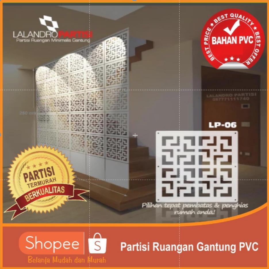 Putih ฉากกั้นห้อง PVC สีขาว รหัส LP-06 ขนาด 32x32 ซม. เมื่อซื้อขั้นต่ํา 6 ชิ้น