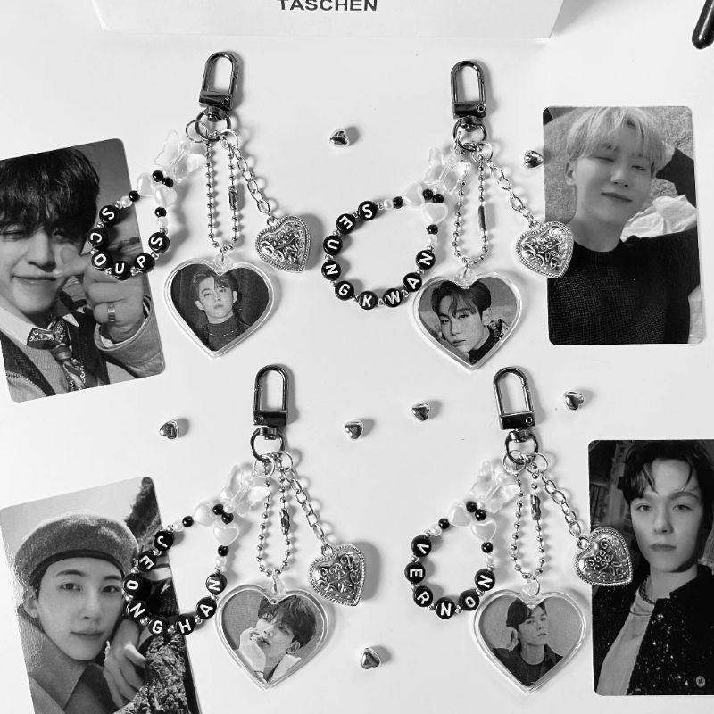 [ปรับแต่งได้] สายคล้องโทรศัพท์/ SEVENTEEN BW VerKeychain|พวงกุญแจ Svt|พวงกุญแจ svt fanmade|พวงกุญแจ กะรัต|พวงกุญแจKpop|พวงกุญแจ|พวงกุญแจ