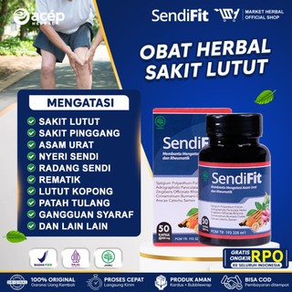 SendiFit Original - Obat Sakit Lutut Sakit Pinggang Asam Urat Nyeri Sendi Radang Sendi Osteoporosis Osteoarthitis Rematik Syaraf Kejepit Lemah Lutut kopong Patah Tulang Gangguan Syaraf Kesemutan Tumbuh Tulang Taji Menambah Daya Tahan Tubuh