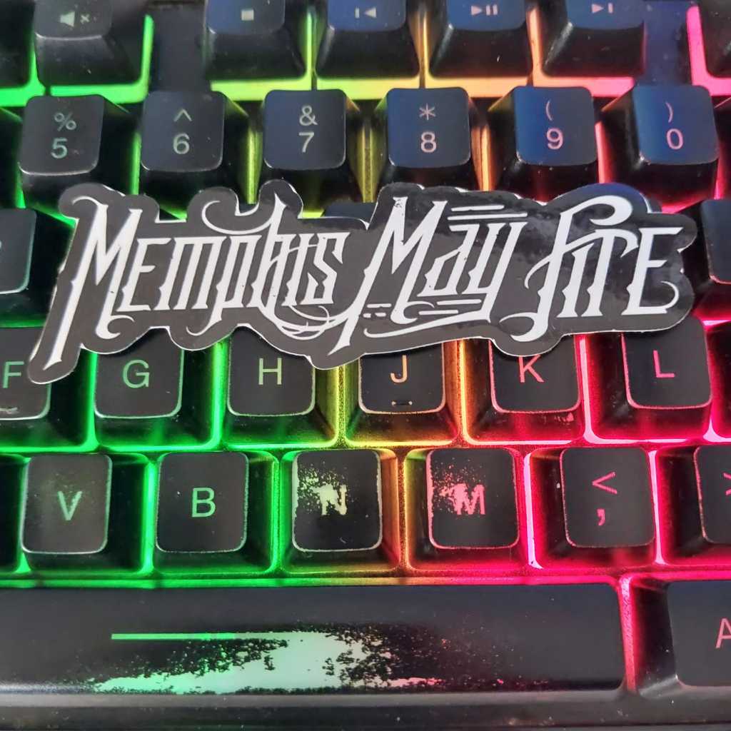 MAY FIRE MEMPHIS STICKER - โลหะ / PUNK / HARDCORE / METALCORE BAND MUSIC STICKER - กันน้ําไวนิล