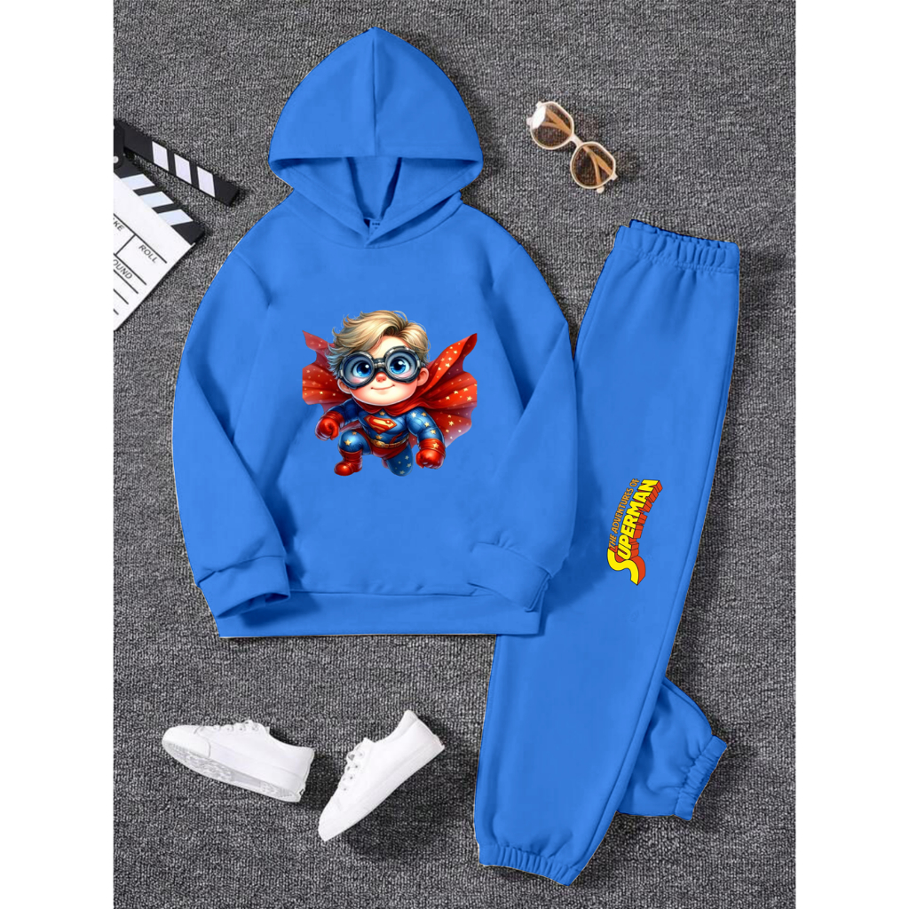 Lexander Suit เสื้อกันหนาว หมวกมีฮู้ดสําหรับวัยรุ่นกับ Superman Advanture