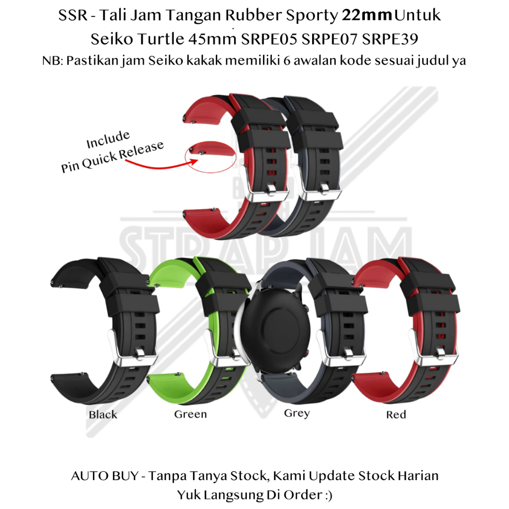 Ssr 22mm Seiko Turtle Watch Strap 45mm SRPE05 SRPE07 SRPE39 - สายรัดยางซิลิโคนสปอร ์ ต