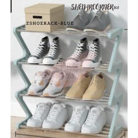 ซื้อโดยตรง 4 TIER SHOE SANDALS RACK ZIGZAG รุ่น 3 TIER SHOE RACK MULTIPURPOSE MINIMALIST 4 และ 3 TIE