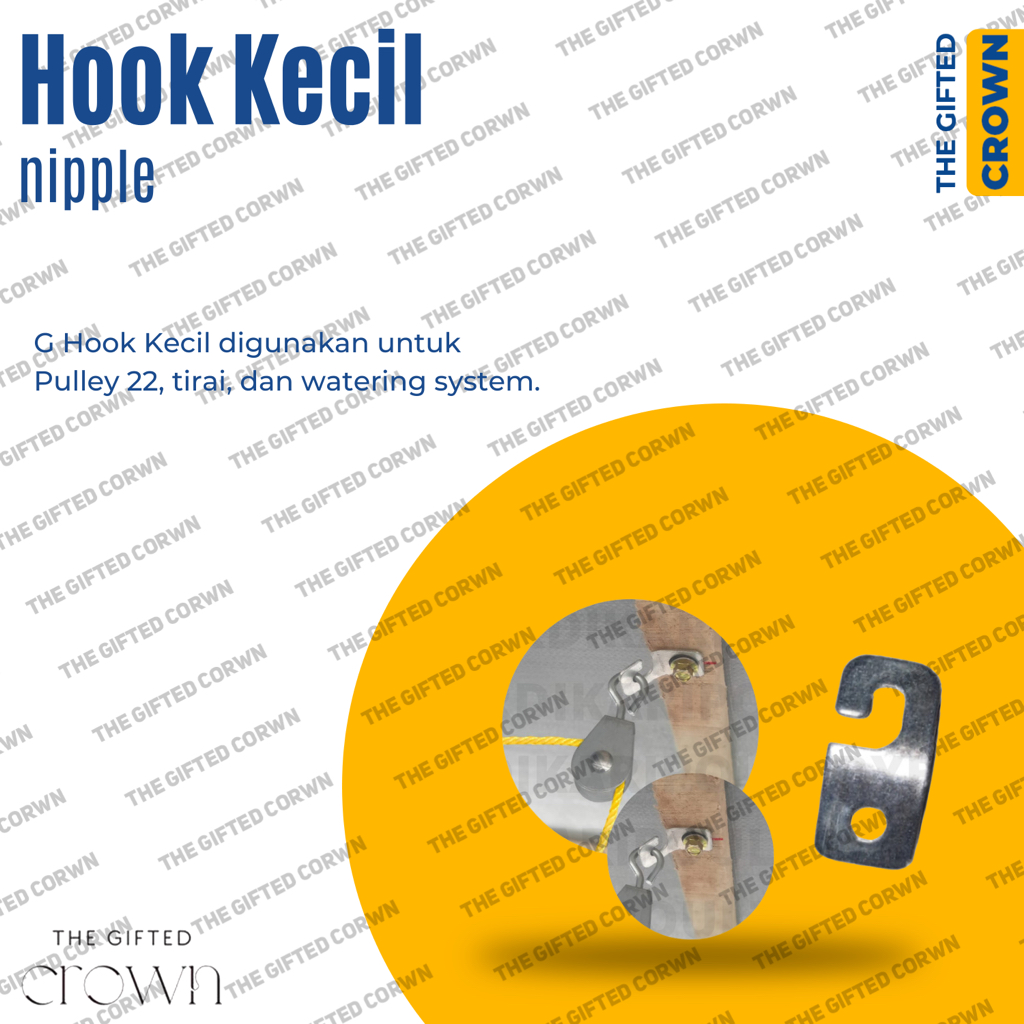 GANTUNGAN G-HOOK NIPPLE/HOOK/HANGER/HOOK/CURTAIN/TARPAL