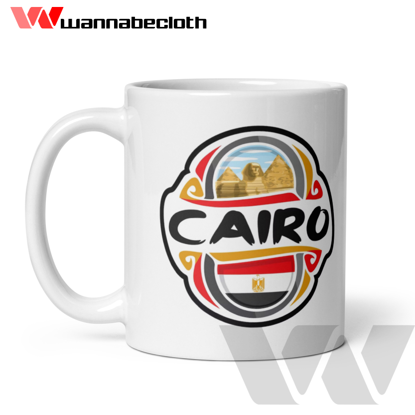 แก้ว Cairo Cairo แก้วอียิปต์ Cairo แก้ว World Country ของที่ระลึกถ้วยพิมพ์แก้วที่กําหนดเองพิมพ์แก้ว
