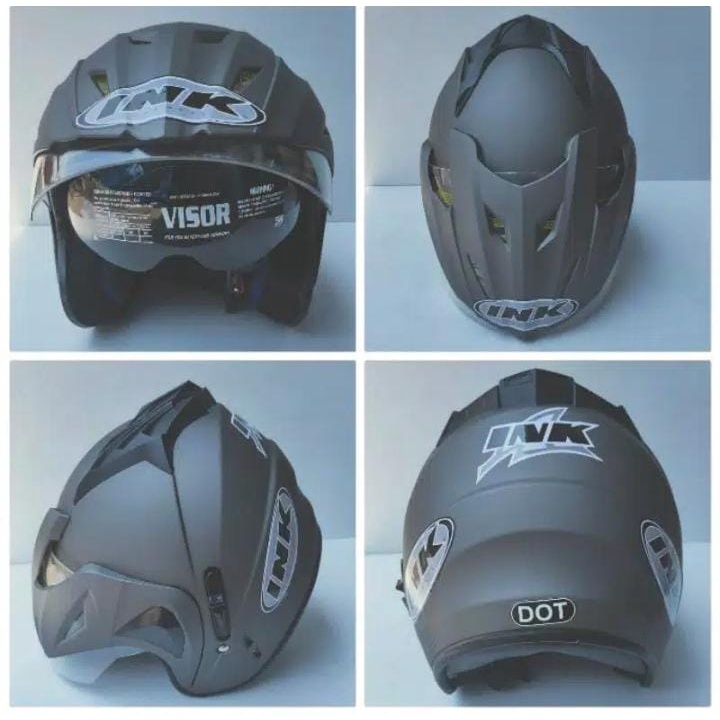 หมวกกันน็อค FDL ยี่ห้อ DOUBLE VISOR INK ดั้งเดิมพร้อมกระดาษแข็ง SNI ฟรี PAKING