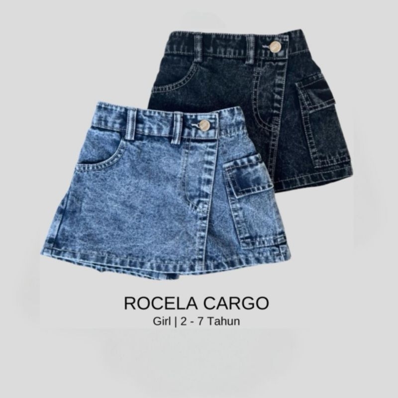เด็กผู้หญิง CARGO JEANS กระโปรง 1-7 ปี