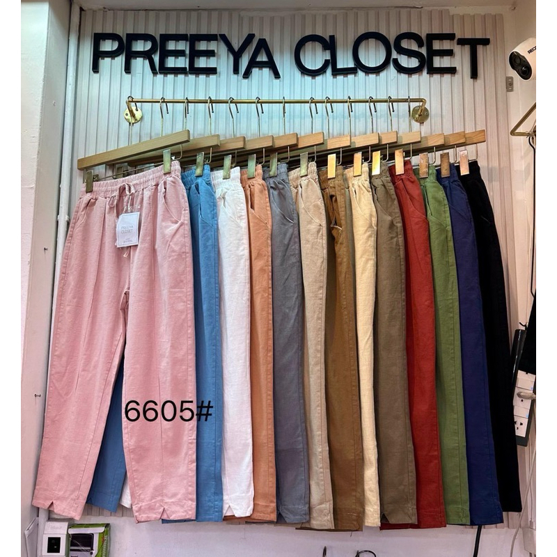 Preeya CLOSET 6605 MILANO LINEN PANT BANGKOK