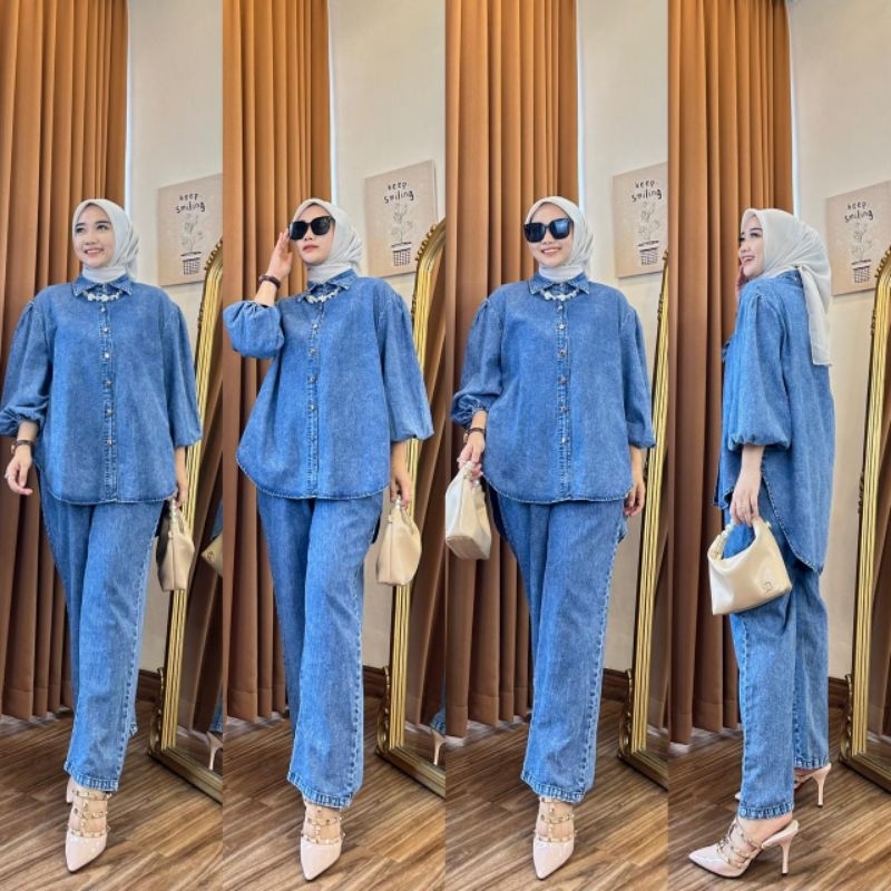 ONE SET JENNY JEANS PANTS สําหรับผู้หญิง