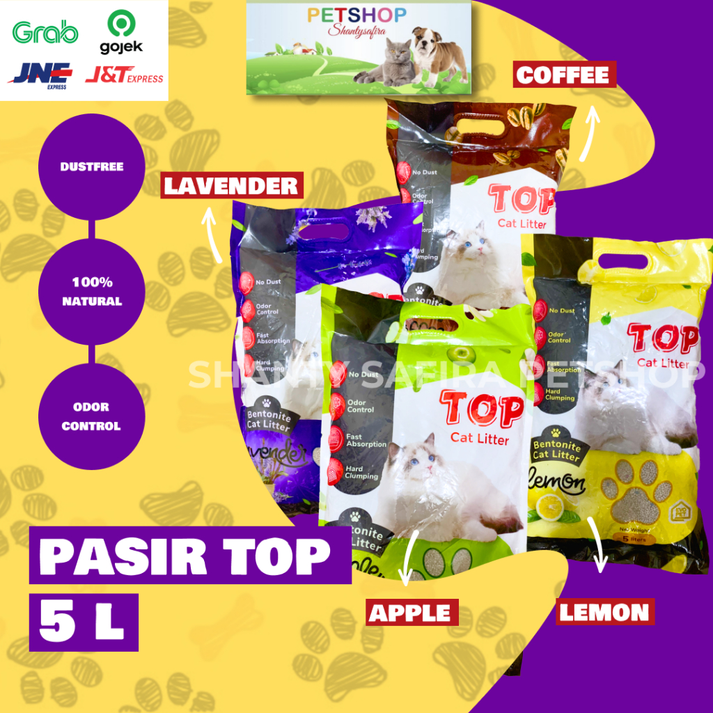 BENTONITE CAT LITTER TOP CAT SAND 5 ลิตร